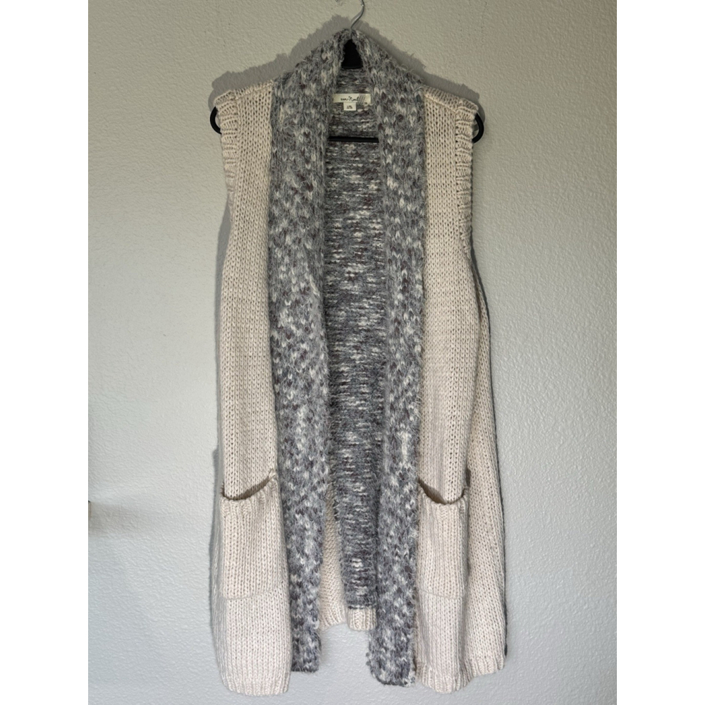 Simply Noelle Chunky Knit Sweater Vest L / xL Cozy Boho Layering Essential